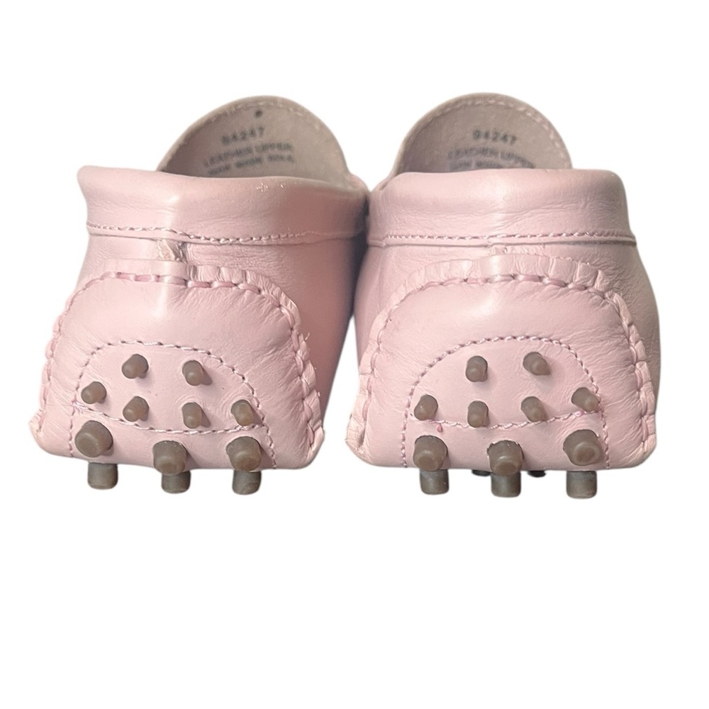 ENZO TESOTI Pale Pink Leather Driving Shoe Loafer Made in Spain Women's Size 8 - Picture 4 of 7